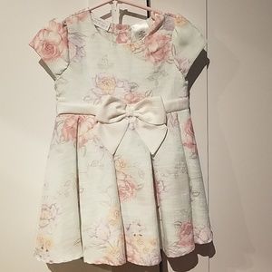 Light seafoam dress with floral print